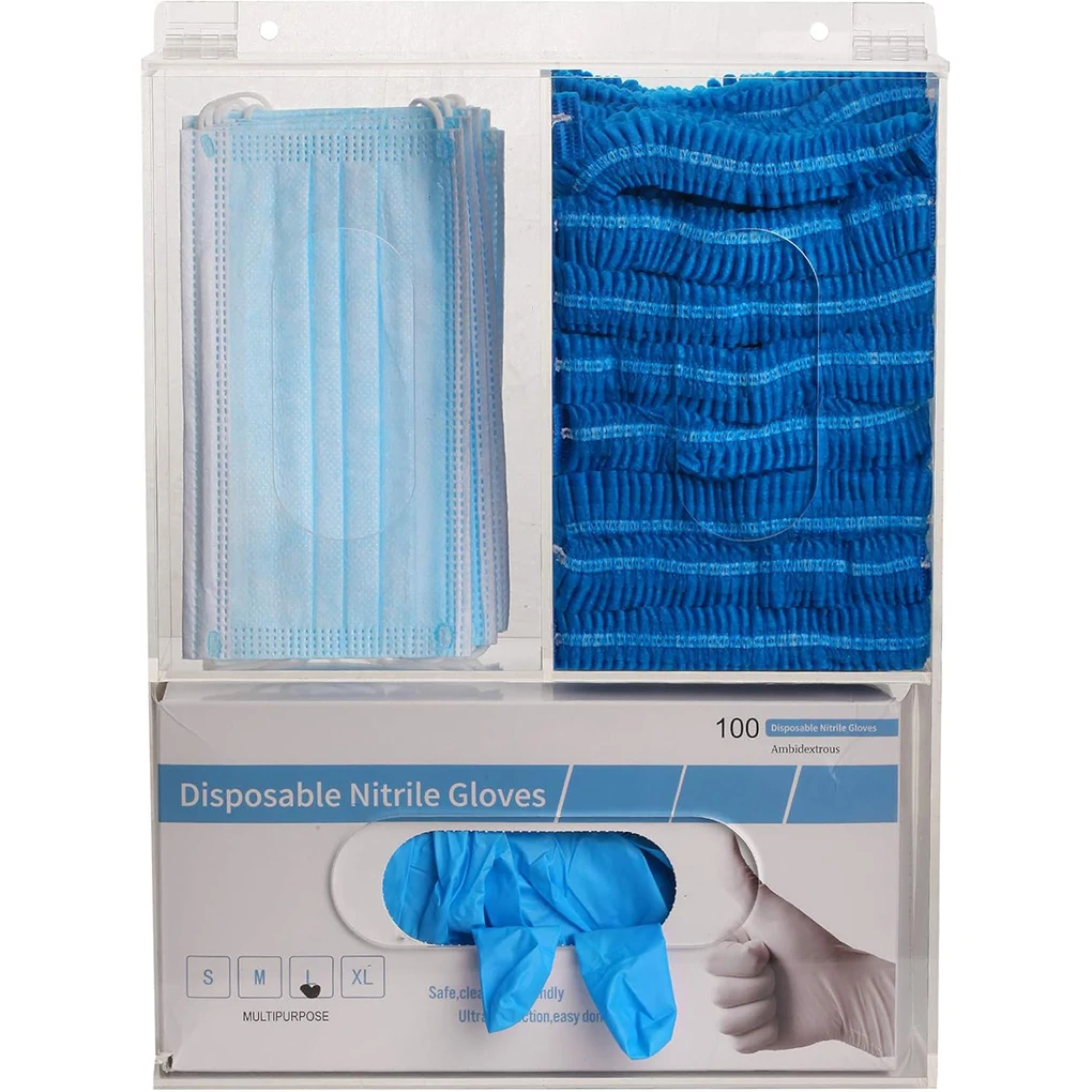 حامل قفازات أكريليك شفاف بثلاث - مراجعة Face Mask Storage Box وسعره