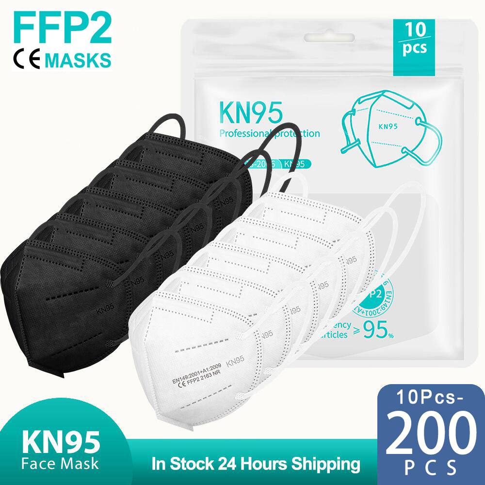 10-200 قطعة، أقنعة FFP2 سوداء، - مراجعة Disposable Surgical Mask وسعره