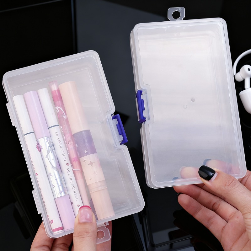 صندوق تخزين بلاستيكي شفاف بغطا - مراجعة Face Mask Storage Box وسعره