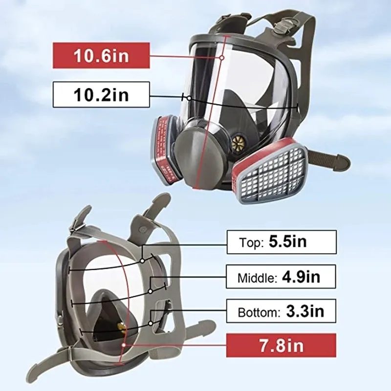 قناع غاز كبير الحجم 6800، جهاز - مراجعة Kn95 Respirator Mask وسعره