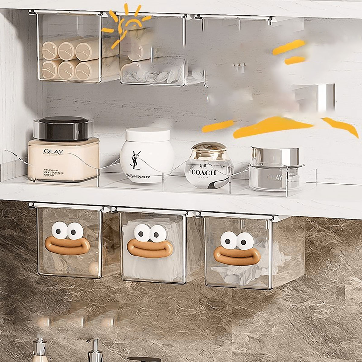 الحمام الشفاف القطن عصا ماكياج - مراجعة Face Mask Storage Box وسعره
