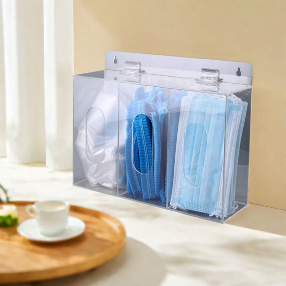 حامل قفازات أكريليك بـ 1/2/3 أ - مراجعة Face Mask Storage Box وسعره