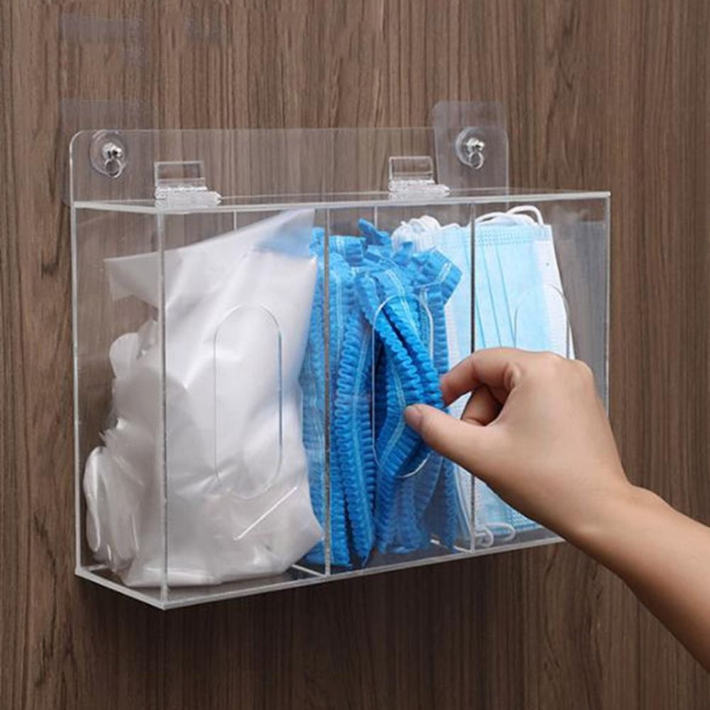 حامل قفازات أكريليك بـ 1/2/3 أ - مراجعة Face Mask Storage Box وسعره